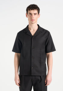 Felix - Tailored Shirt With Crease - Black