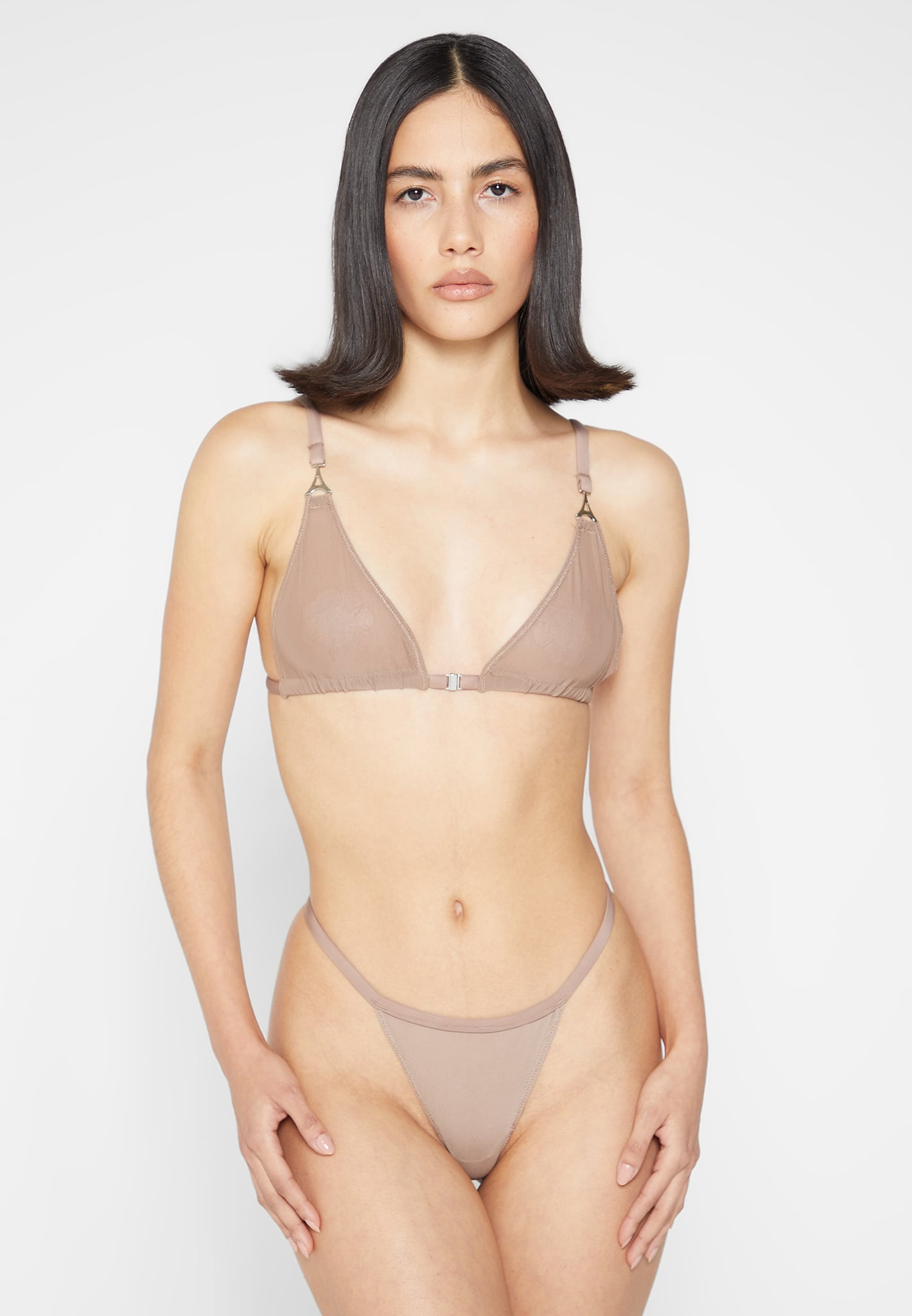 CALVIN Klein taupe spell out underwire bra bundle 34 A