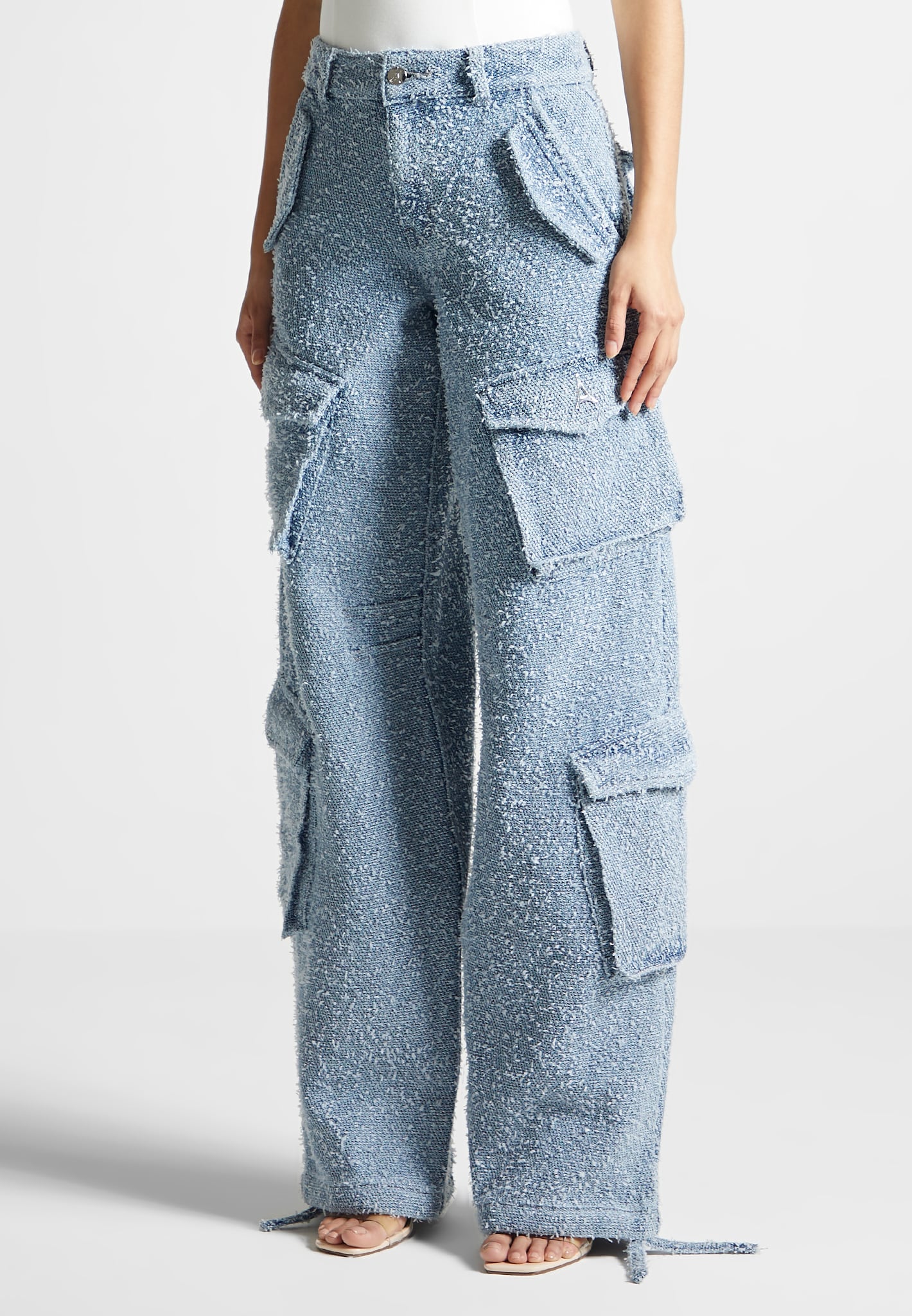 Modern Vibe Mid - Cargo Denim Trousers for Women