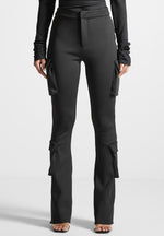 neoprene-cargo-fit-and-flare-leggings-black