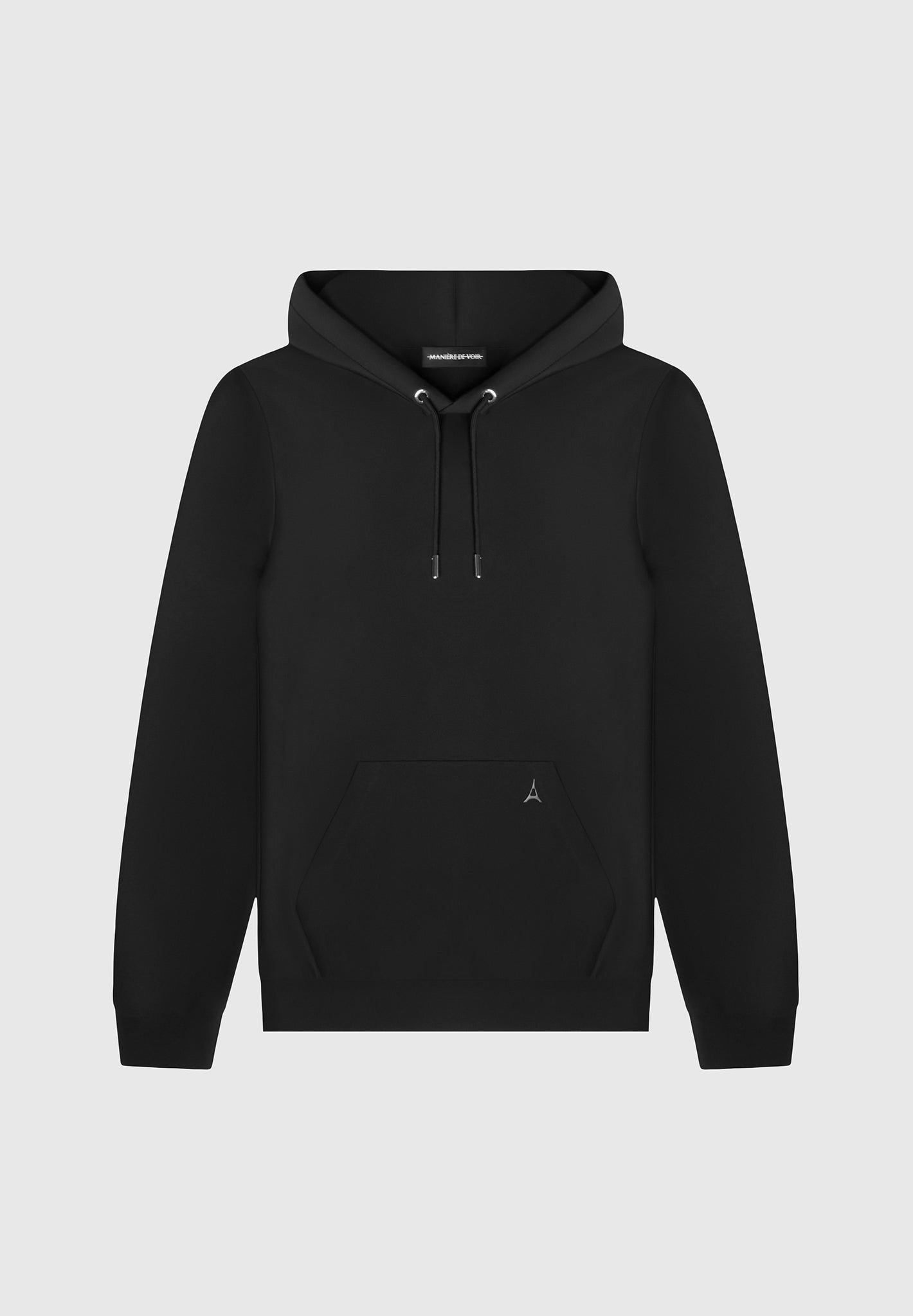 neoprene-regular-fit-hoodie-black