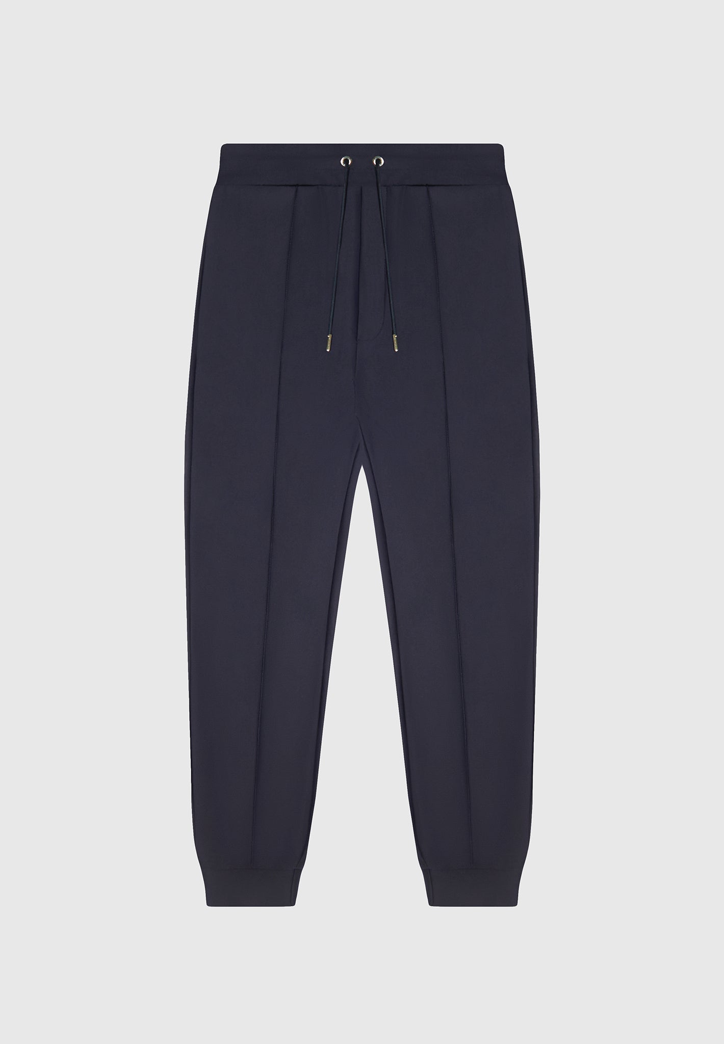 Neoprene Tapered Fit Pintuck Joggers - Navy