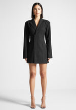 pinstripe-blazer-dress-with-reversible-corset-black