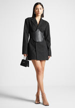 pinstripe-blazer-dress-with-reversible-corset-black