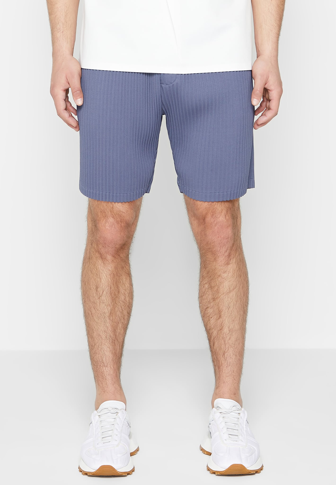 pleated-shorts-steel-blue