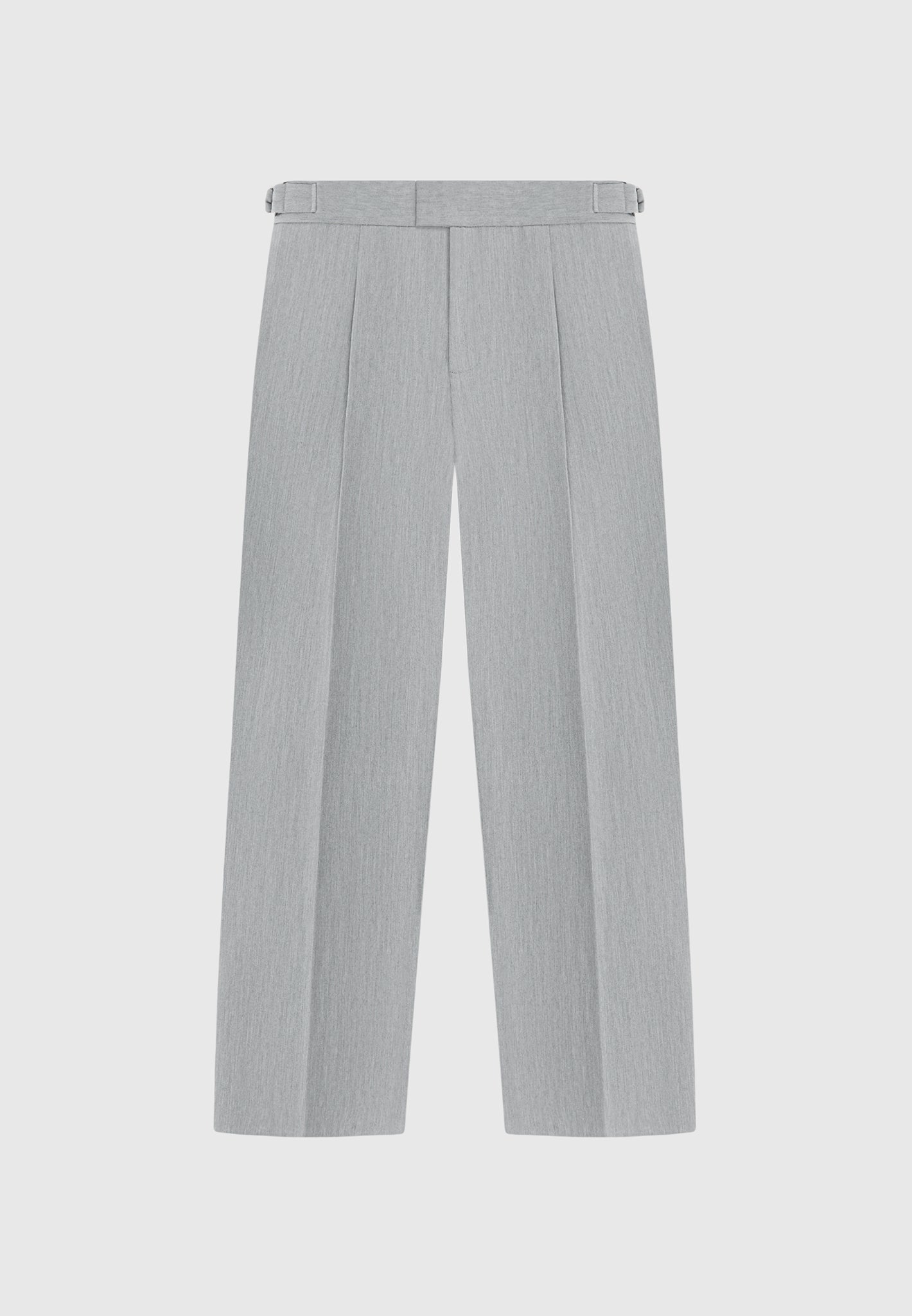 Pleated Tailored Trousers - Light Grey