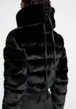 plush-ribbed-jacket-with-scarf-black