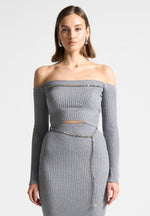 ribbed-knit-bardot-crop-top-with-chain-grey