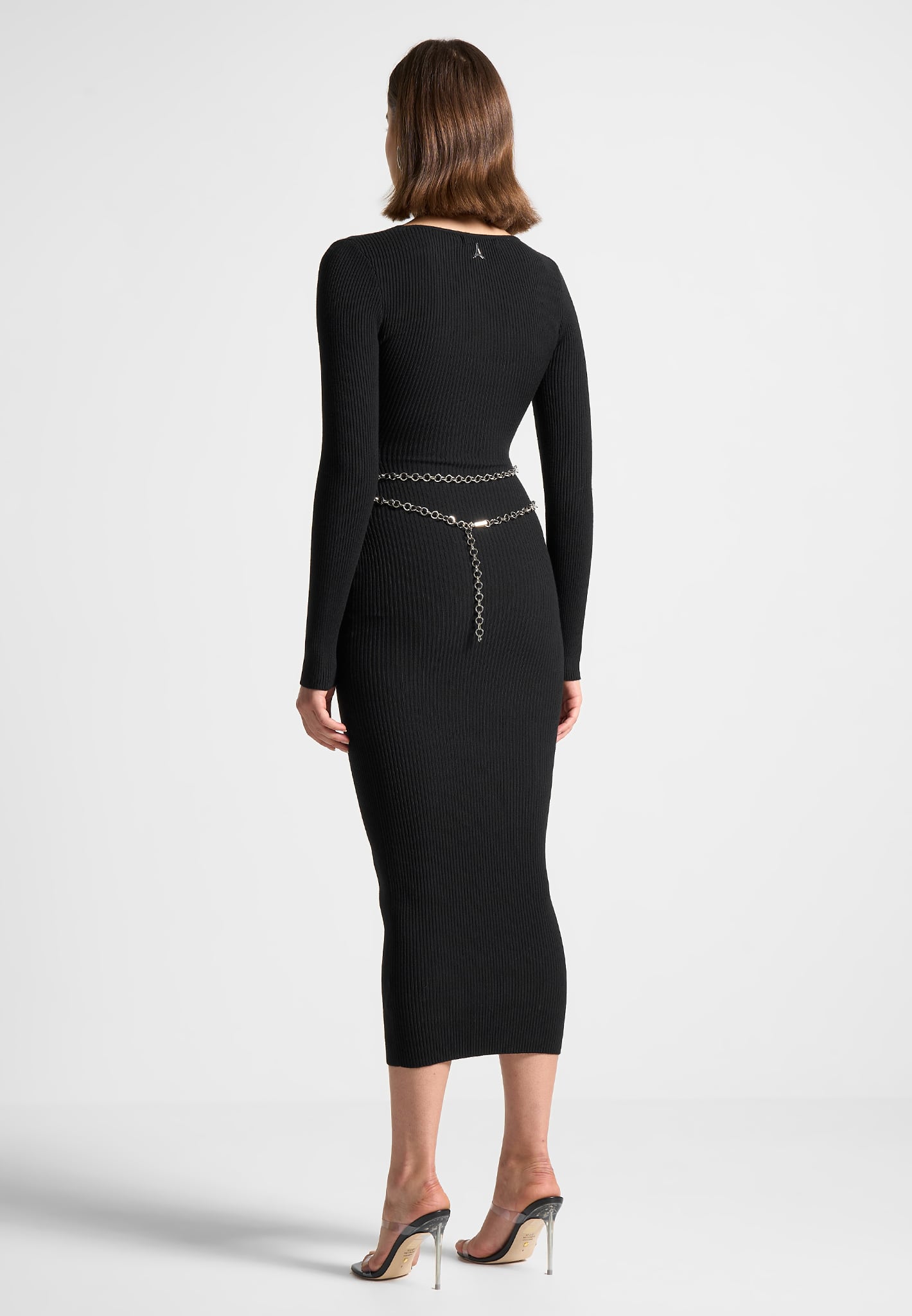 ribbed-knit-midaxi-dress-with-chain-belt-black