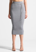 ribbed-knit-midaxi-skirt-with-chain-belt-grey