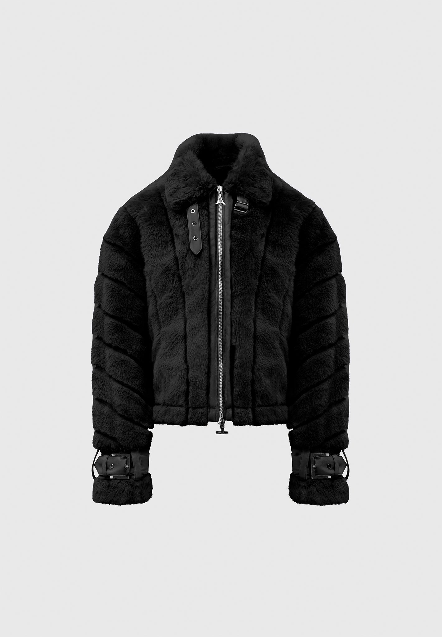 oversized-ribbed-plush-jacket-with-lapel-black