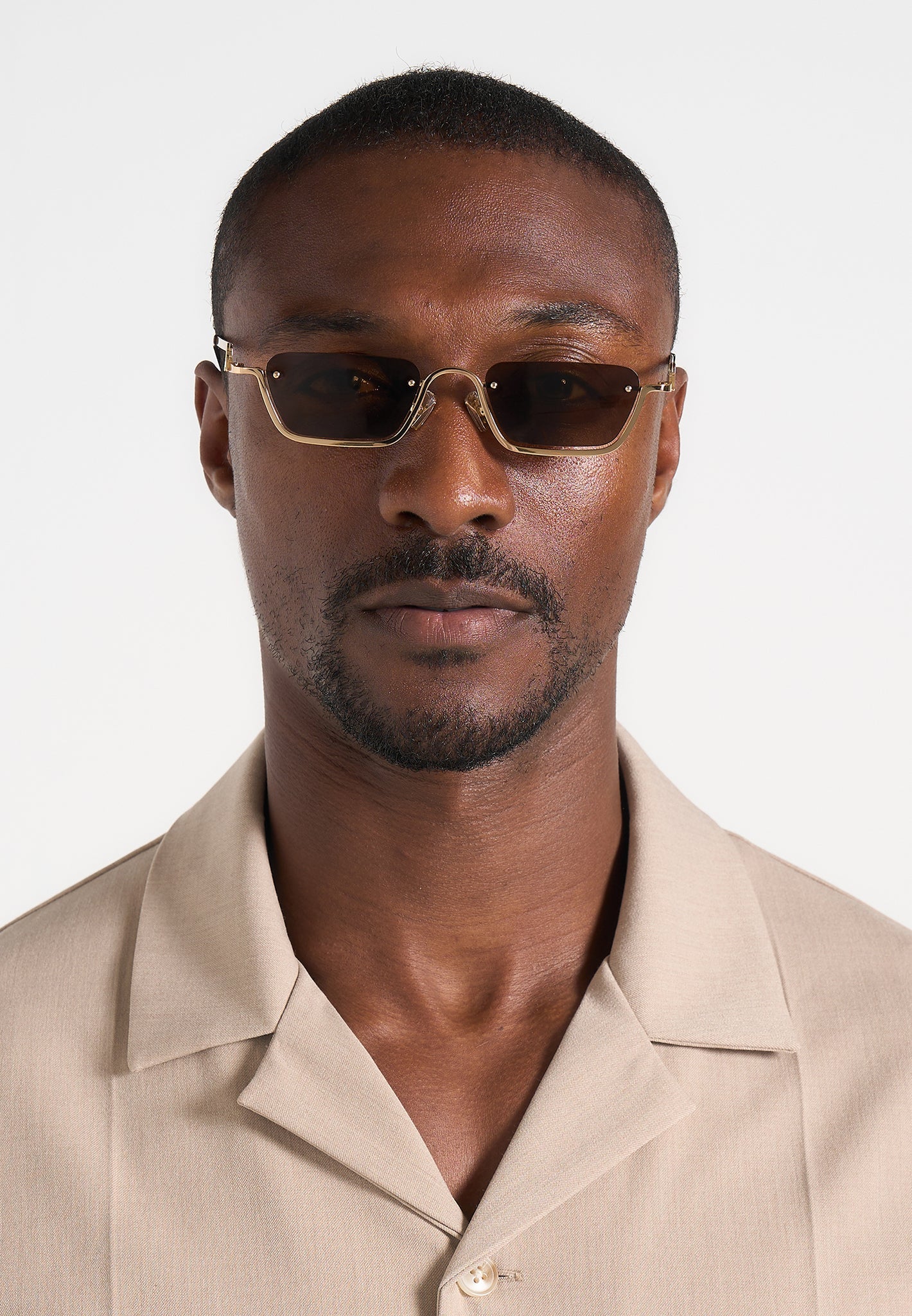 Kai - Frameless Sunglasses - Gold