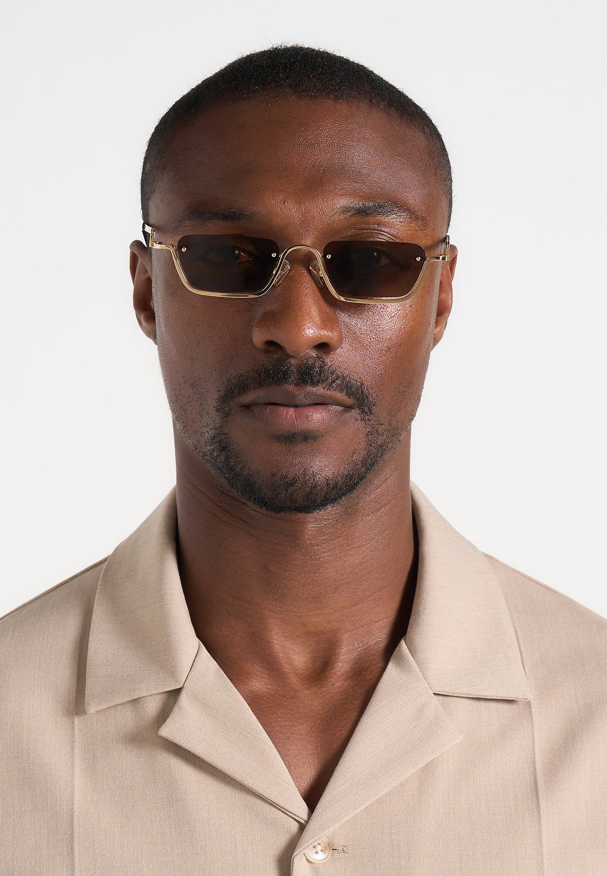 Kai - Frameless Sunglasses - Gold