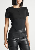 tacked-vegan-leather-t-shirt-jumpsuit-black