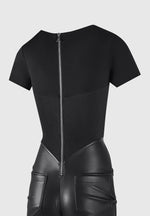 tacked-vegan-leather-t-shirt-jumpsuit-black