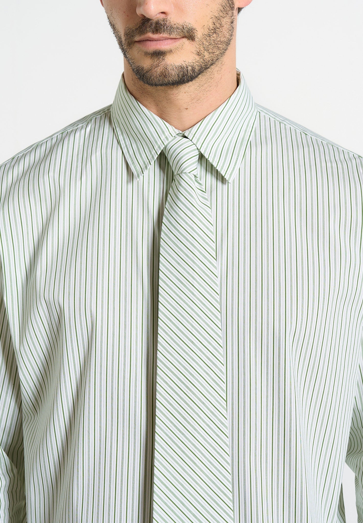 dylan-unisex-pinstripe-long-sleeve-shirt-with-detachable-tie-sage