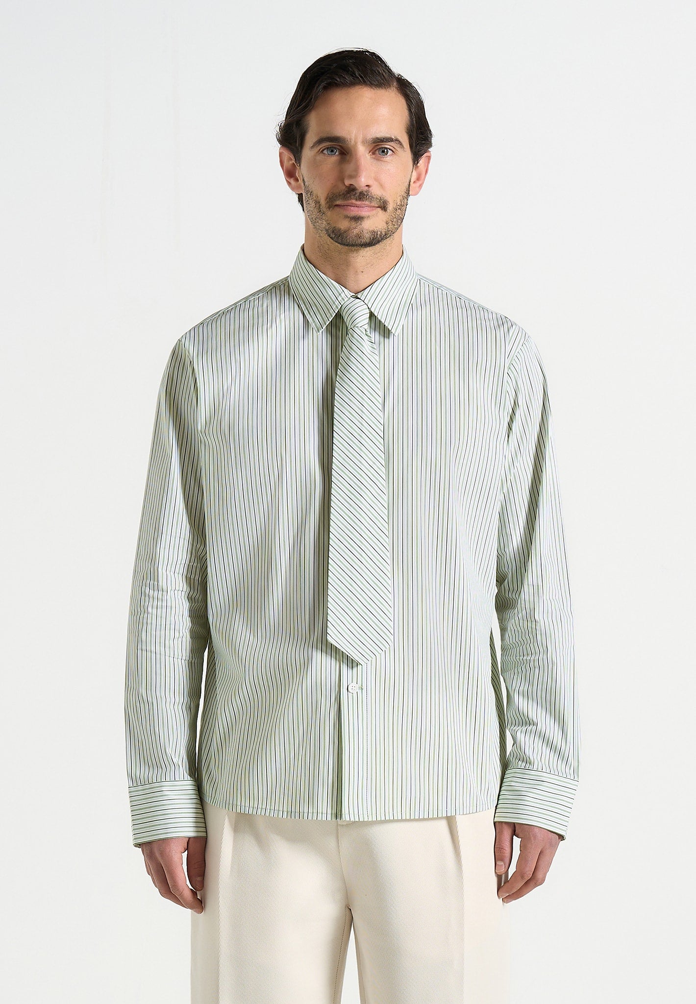 dylan-unisex-pinstripe-long-sleeve-shirt-with-detachable-tie-sage