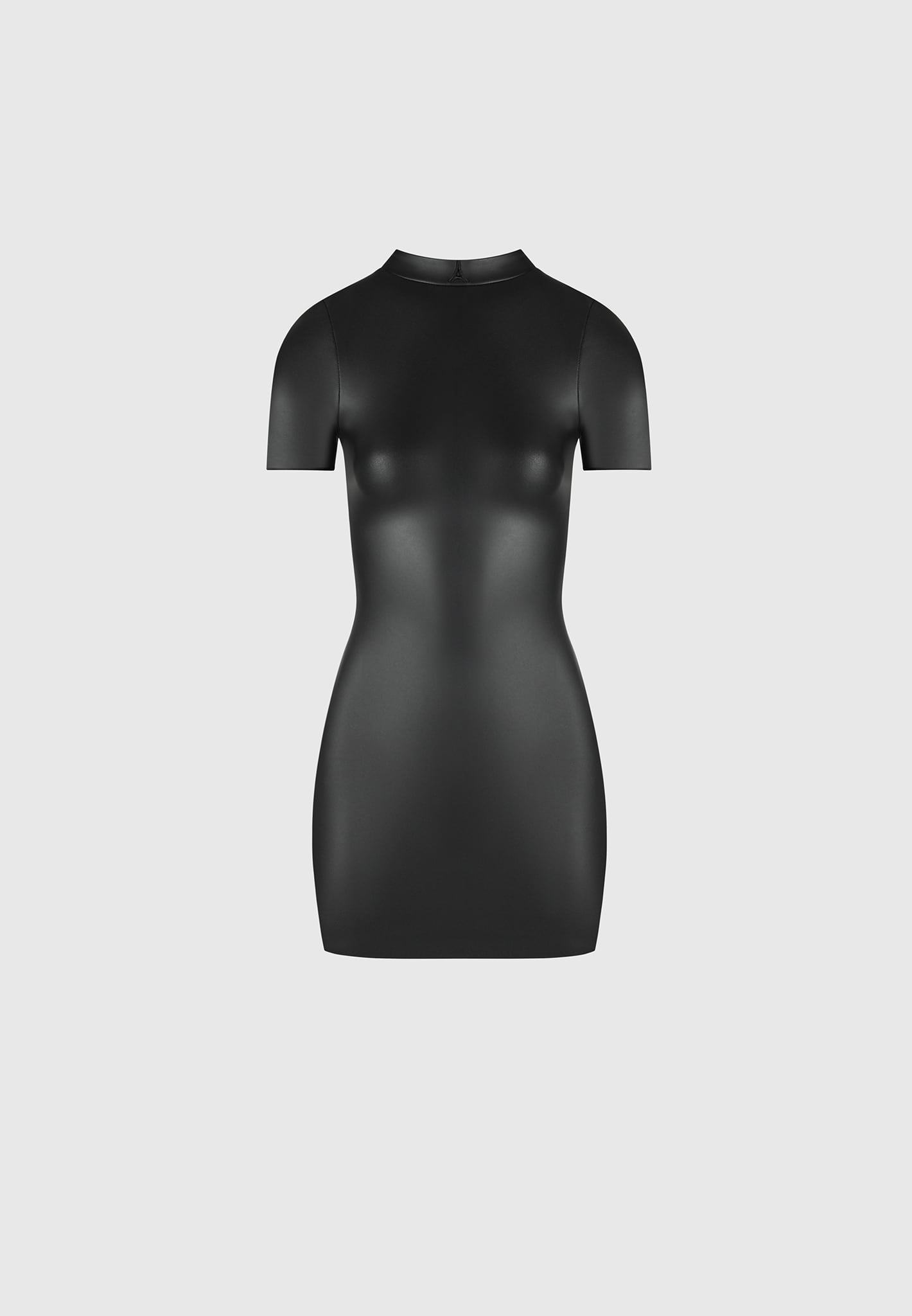 vegan-leather-bodycon-dress-with-gloves-black