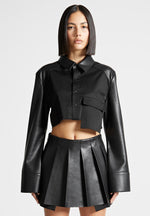 vegan-leather-contrast-cropped-shirt-black