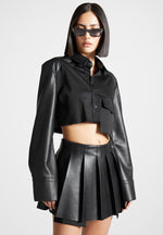 vegan-leather-contrast-cropped-shirt-black