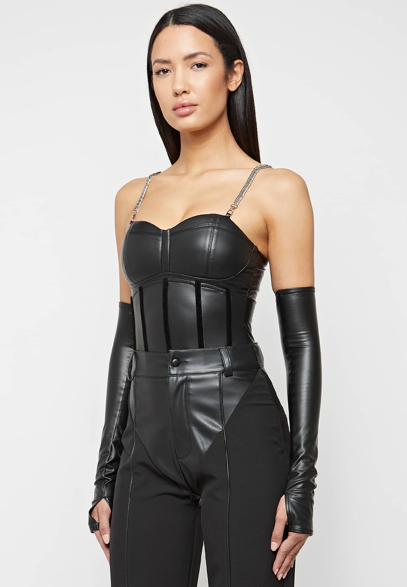 vegan-leather-corset-bodysuit-with-sleeve-black