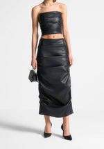 pleated-bandeau-leather-corset-top-black