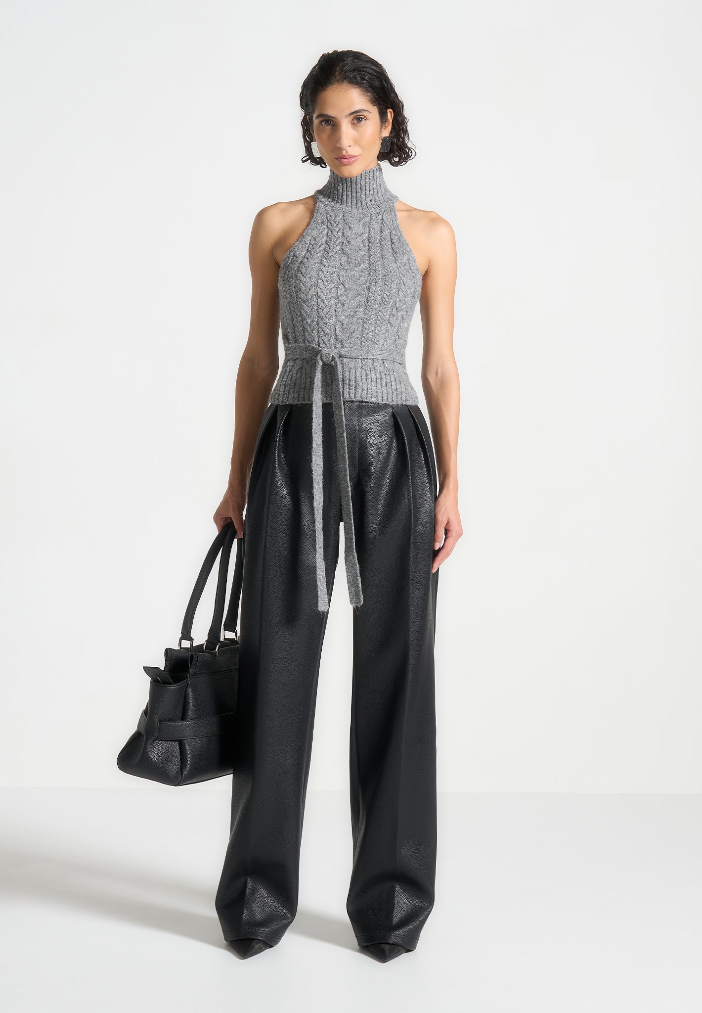 olivia-pebbled-leather-pleated-stacked-trousers-black