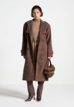 vegan-suede-trench-coat-brown