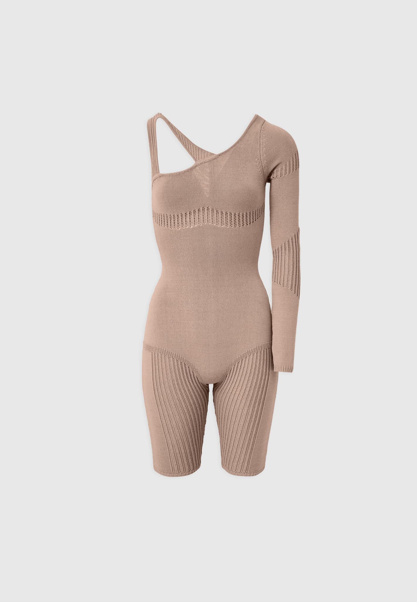 knitted-contour-one-sleeve-playsuit-taupe