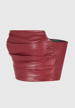 pleated-bandeau-vegan-leather-corset-top-wine-red