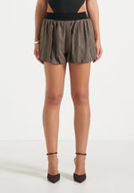 zoe-houndstooth-balloon-shorts-brown