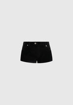 samia-velvet-patent-mini-shorts-black