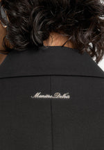 Greer - Wool-Blend Balloon Sleeve Double Breasted Blazer - Black