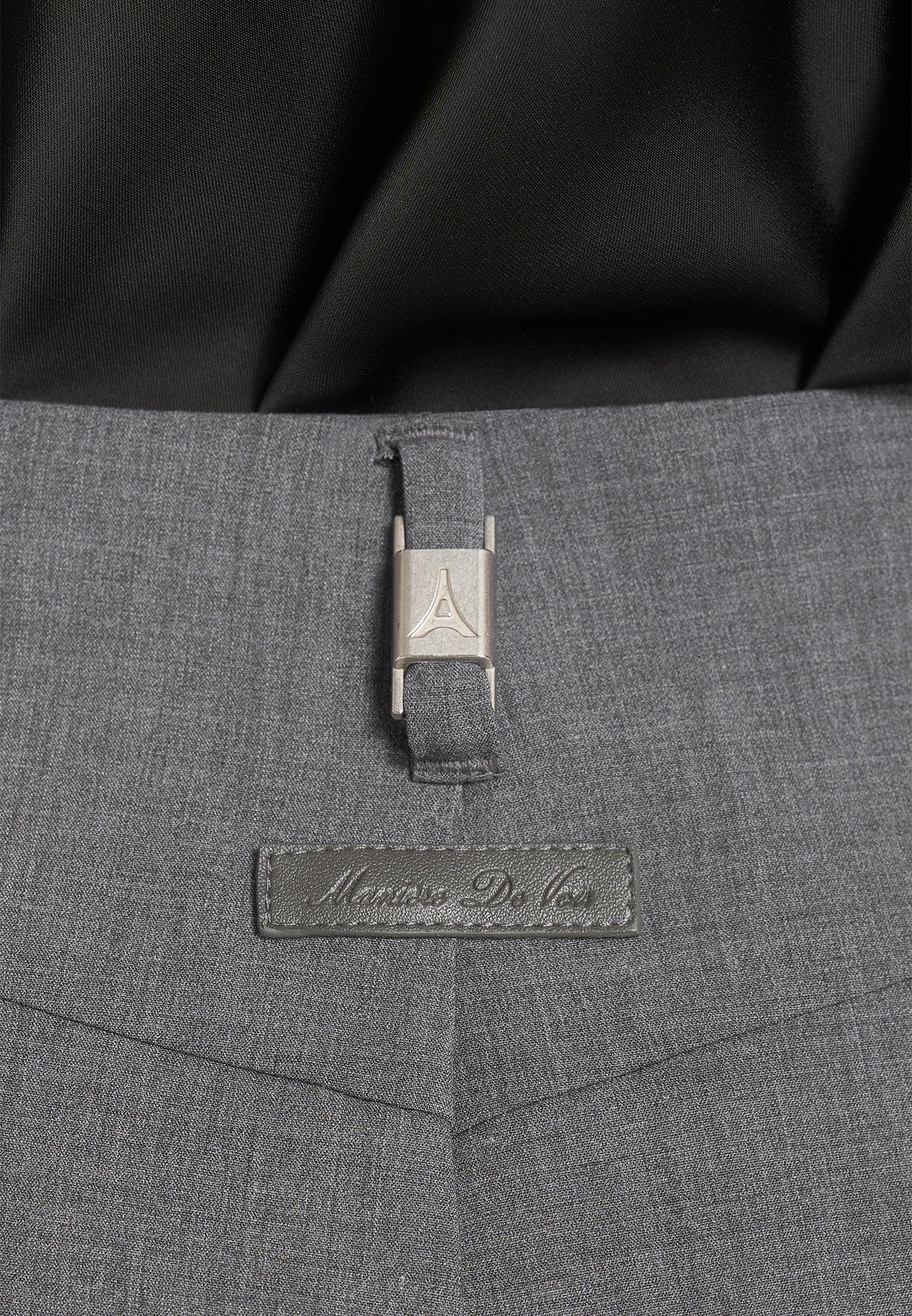 Kylie - Barrel Leg Press Crease Wool-Blend Pants - Grey