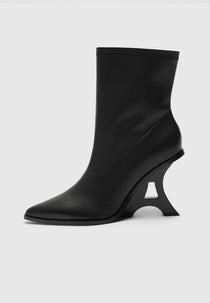 L‘Eiffel - Heeled Leather Boot - Midnight