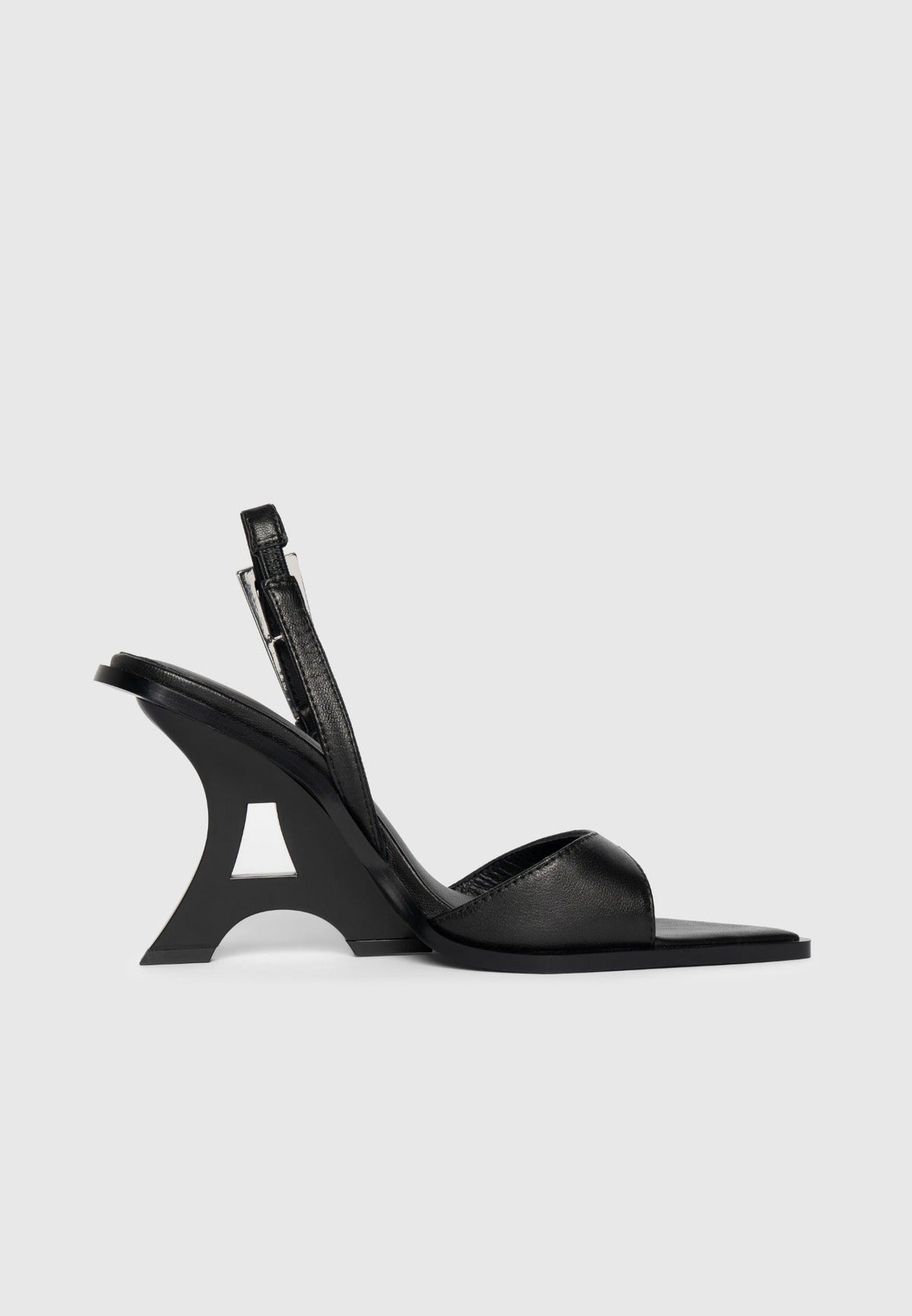 L'Eiffel - Open-Toe Slingback Heels - Black