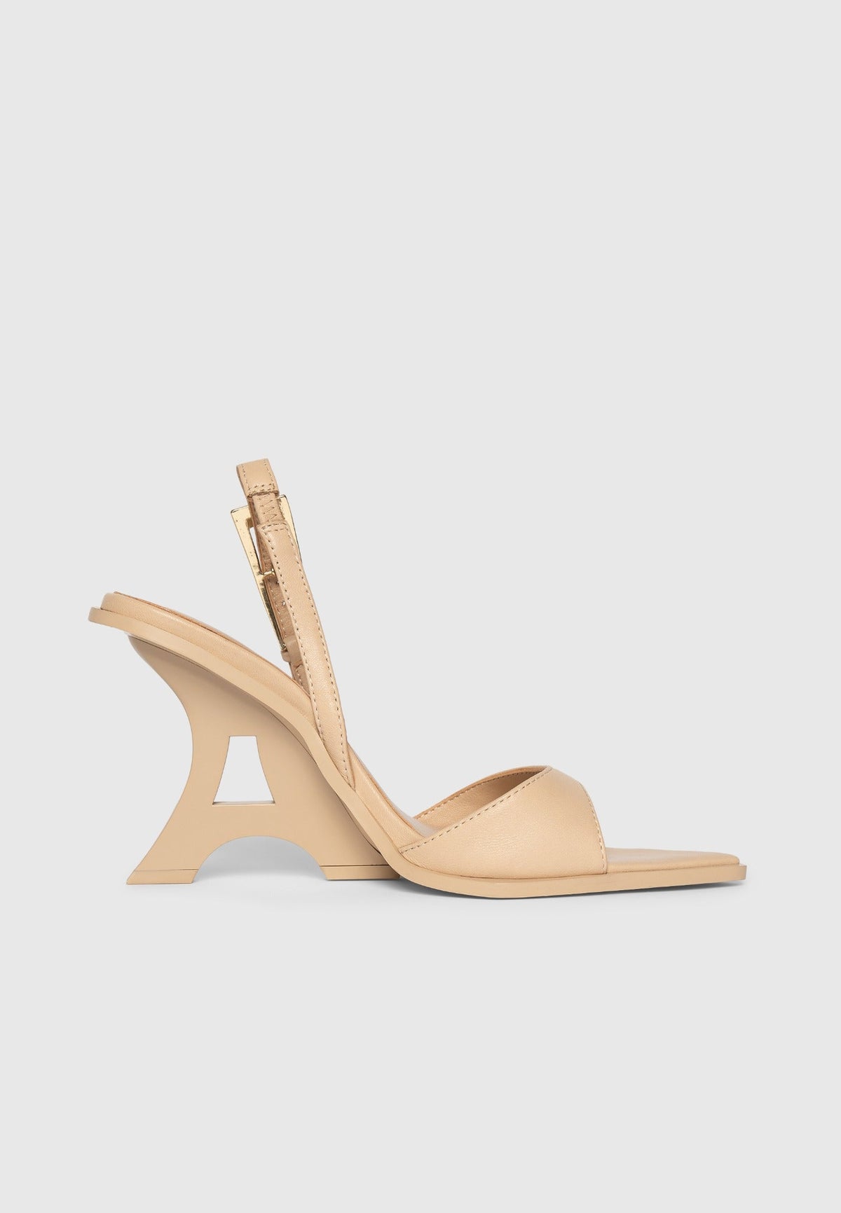 L'Eiffel - Open-Toe Slingback Heels - Nude