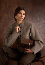 Aya - Wool Hourglass Jacket - Taupe