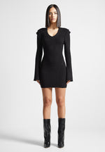 wide-shoulder-knitted-contour-mini-dress-black