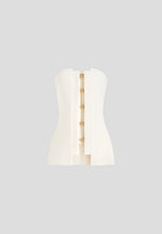 Viviane - Clasp Detail Bandeau Top - Off White