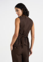 maisie-tailored-crew-neck-cinch-waistcoat-brown