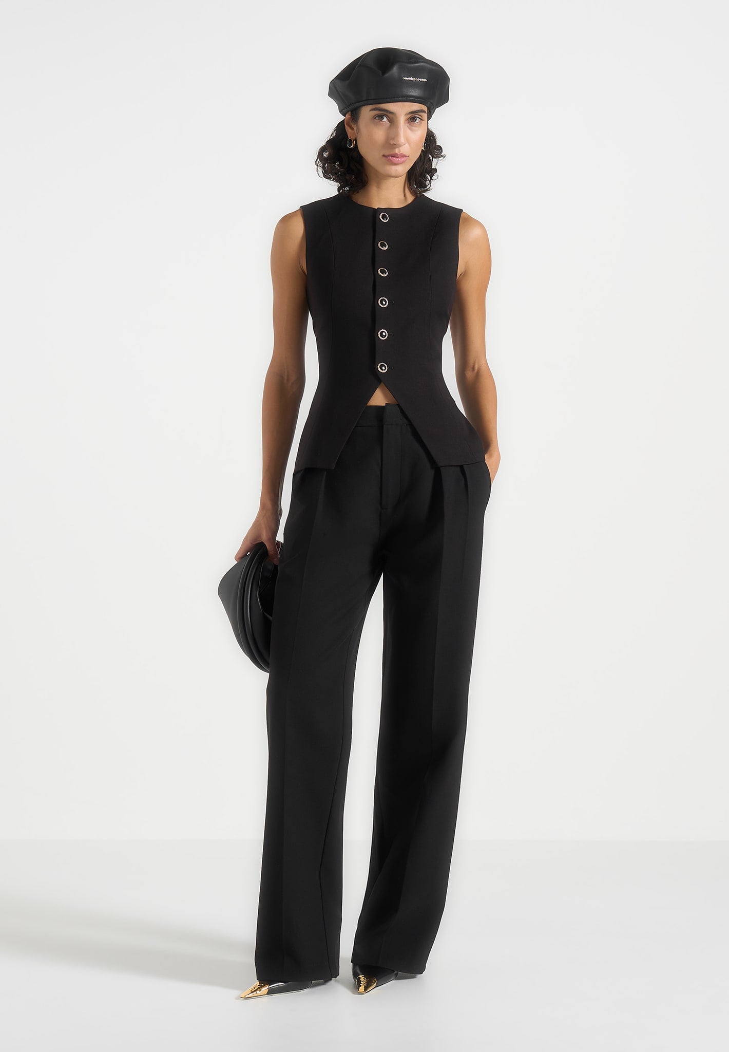 maisie-tailored-crew-neck-cinch-waistcoat-black 