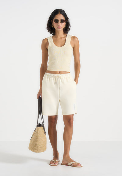 SH001 - Unisex Cotton Shorts - Cream