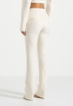 Therese - Tailored Button Detail Pants - Off White