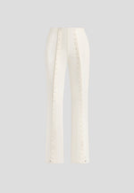 Therese - Tailored Button Detail Pants - Off White