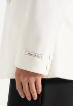 Emy - Shawl Hourglass Blazer - White