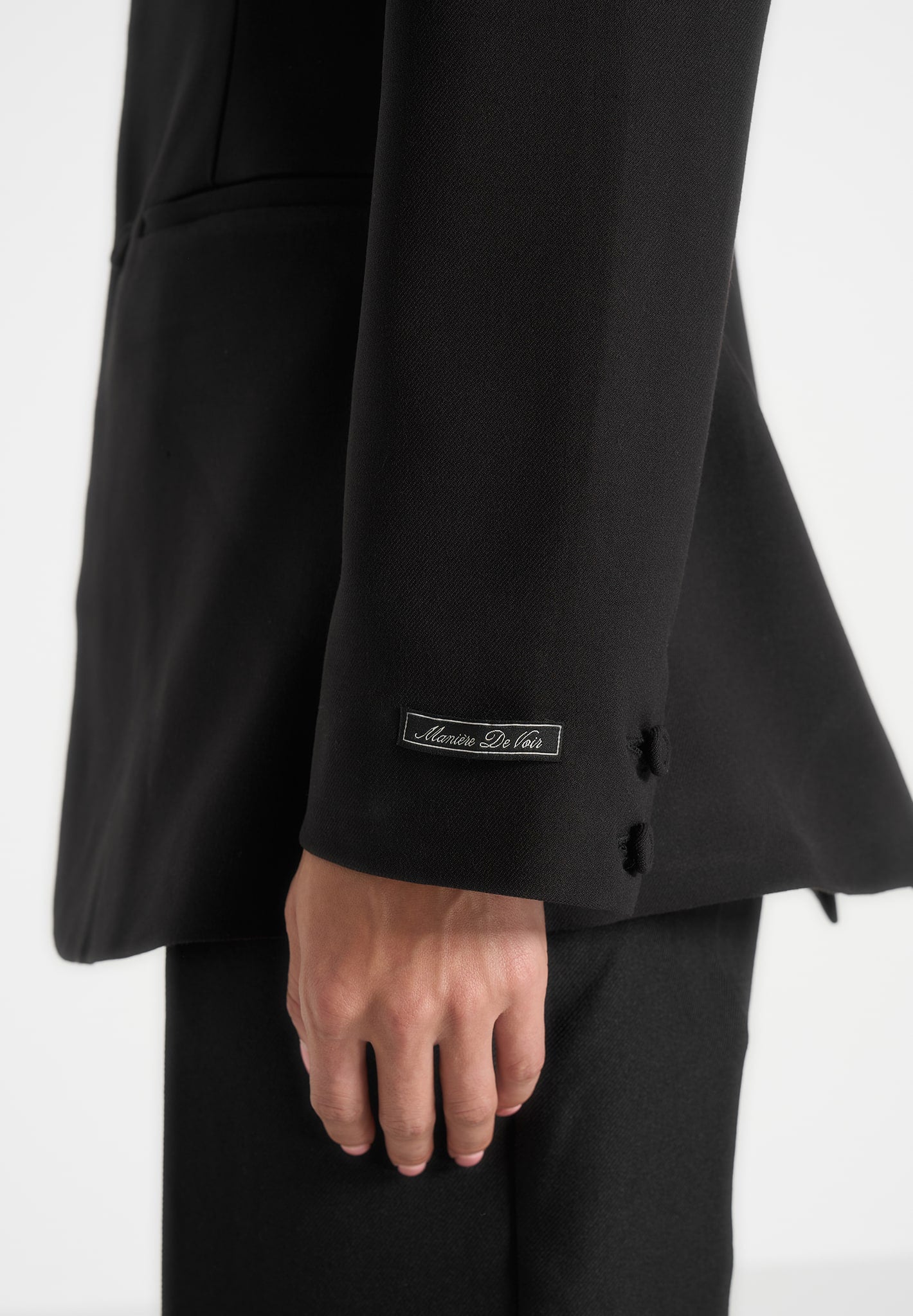 Emy - Shawl Hourglass Blazer - Black