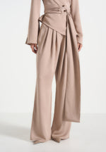 aurore-mock-neck-ring-belt-pleated-leg-jumpsuit-beige