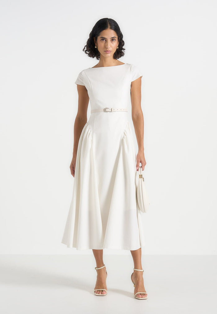 gaia-boat-neck-belted-pleated-midi-dress-white