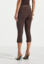 una-capri-leggings-with-chain-brown